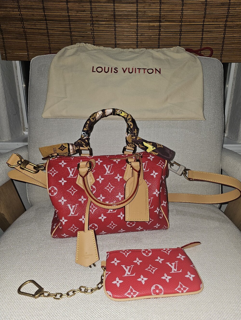 BEAUTIFUL RED P9 SOFT SPEEDY 25 BAG ❤️ - Picture 1 of 11